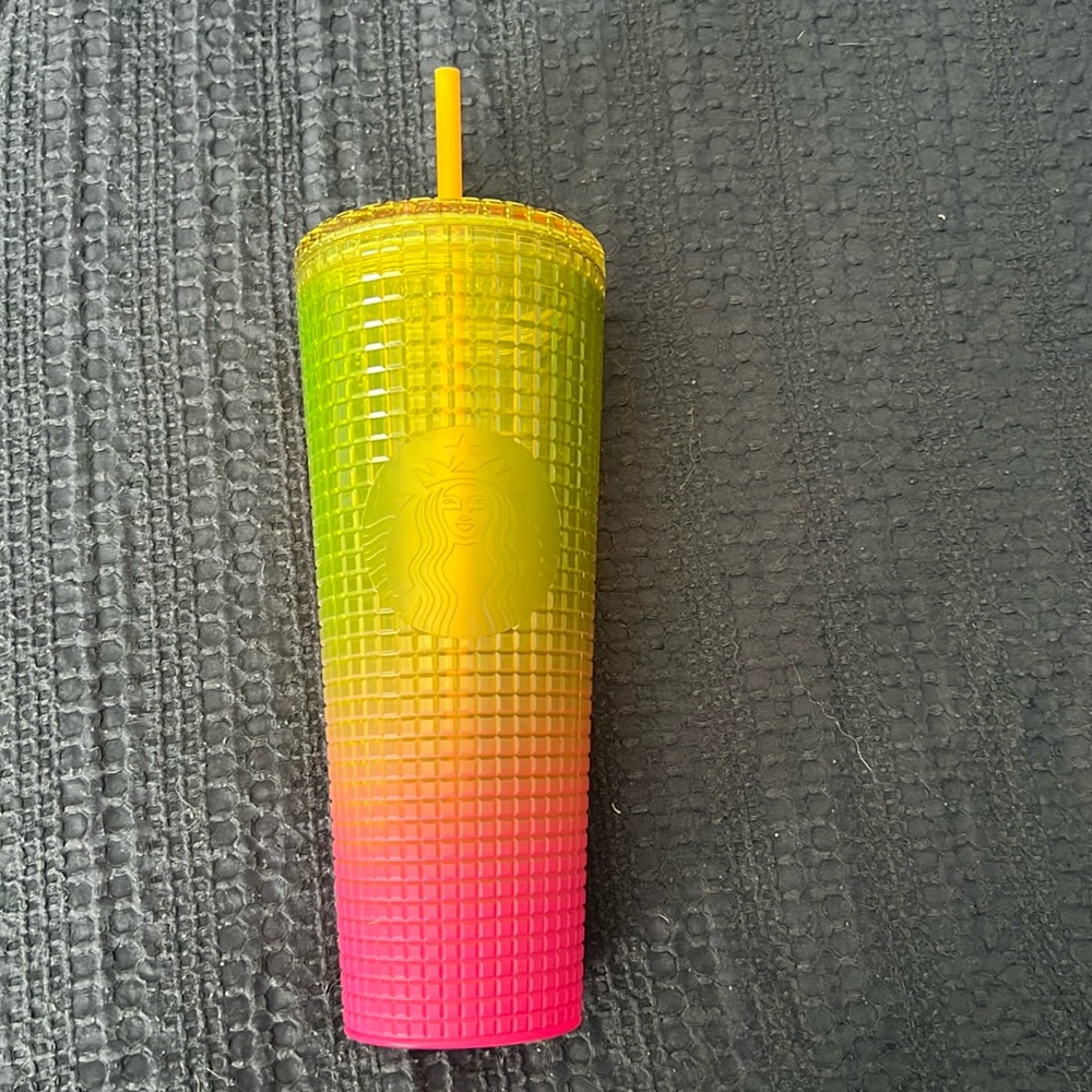 Starbucks Pink and Yellow Tumbler